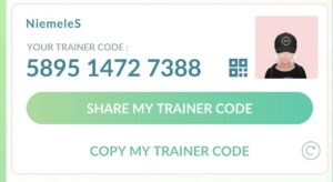 Mijn Pokemon Go trainer code