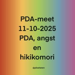 PDA-meet 11-10-2025 PDA, angst en hikikomori